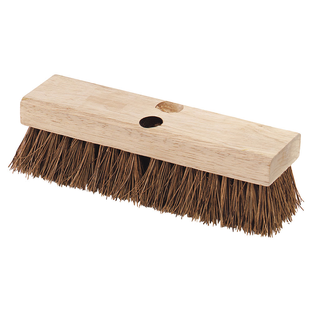028-3619200 10" Deck Scrub Brush Head - Palmyra/Hardwood