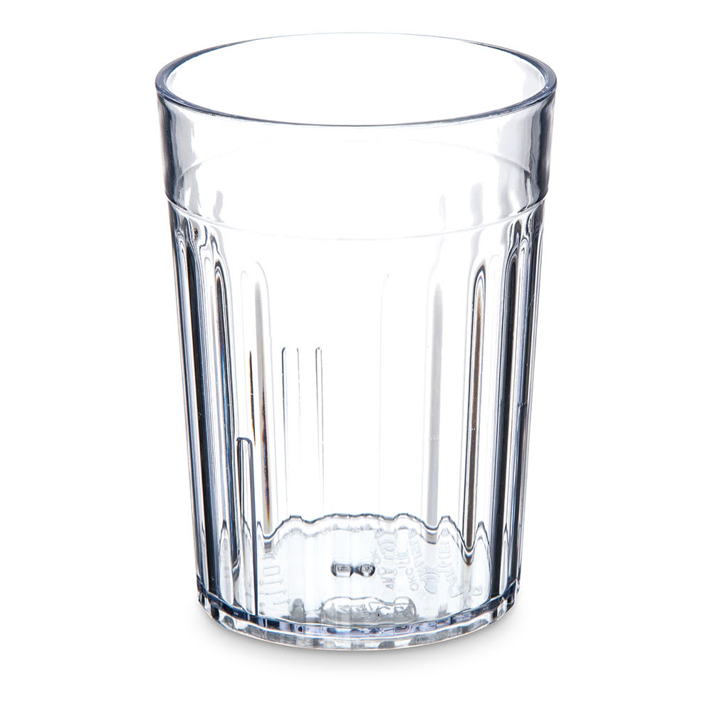 028-1110C 10 oz Clear Fluted Plastic Tumbler