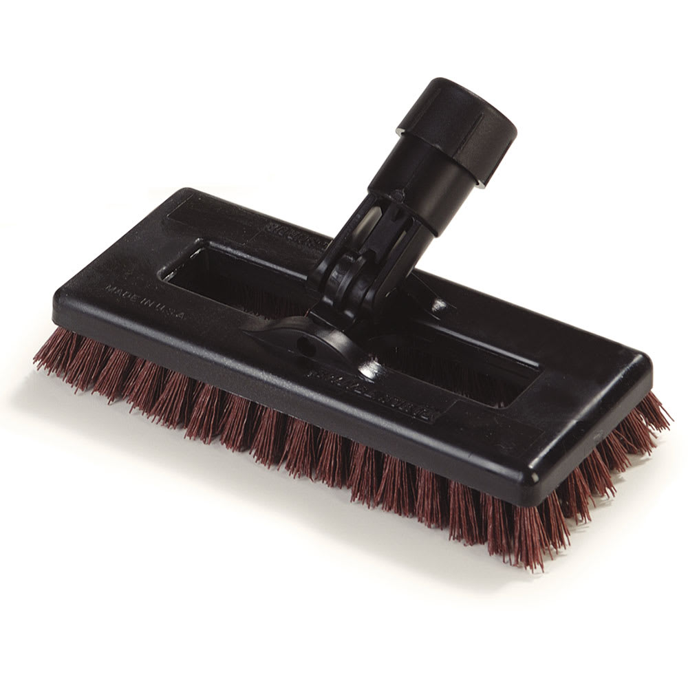 028-36531027 8" Swivel Scrub Floor Brush Head - Nylon/Plastic, Rust