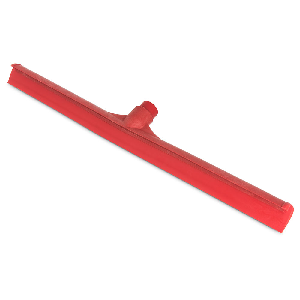 028-3656805 24" Floor Squeegee Head - Straight, Foam Rubber Blade, Red