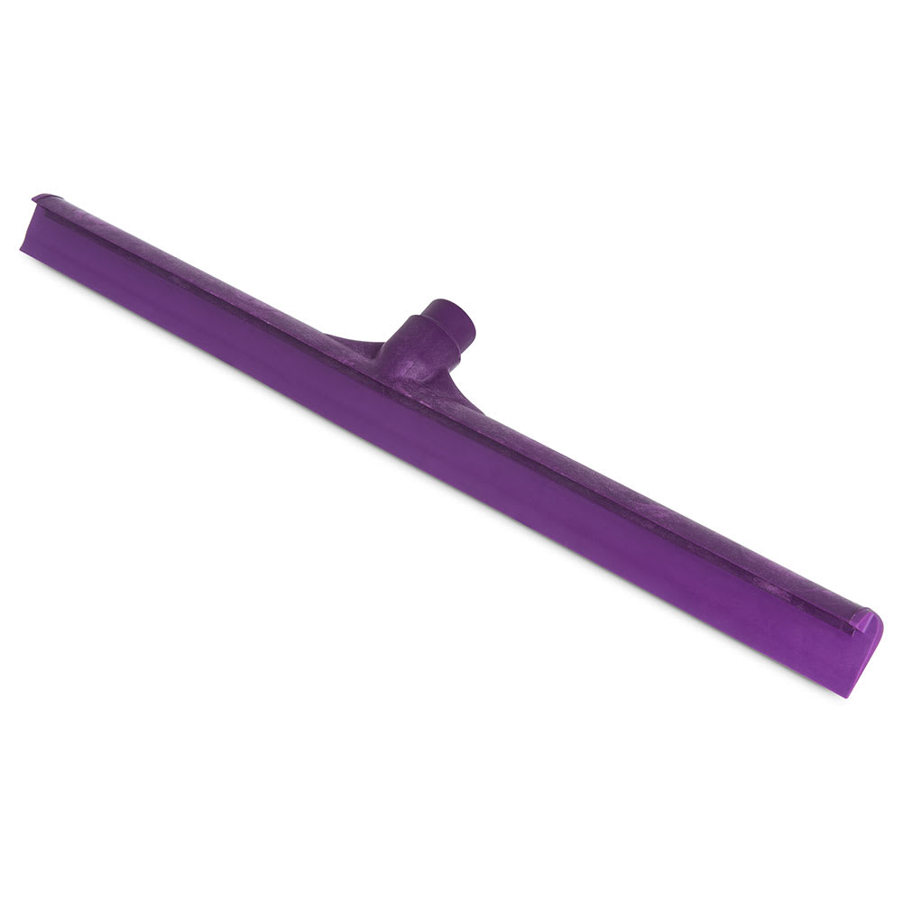 028-3656868 24" Floor Squeegee Head - Straight, Foam Rubber Blade, Purple