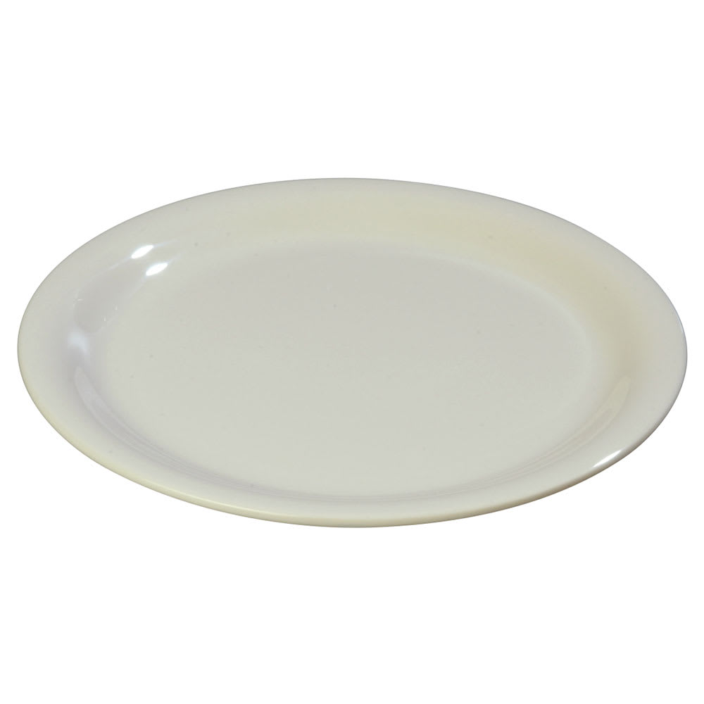 028-3300842 6 1/2" Round Melamine Pie Plate, Bone
