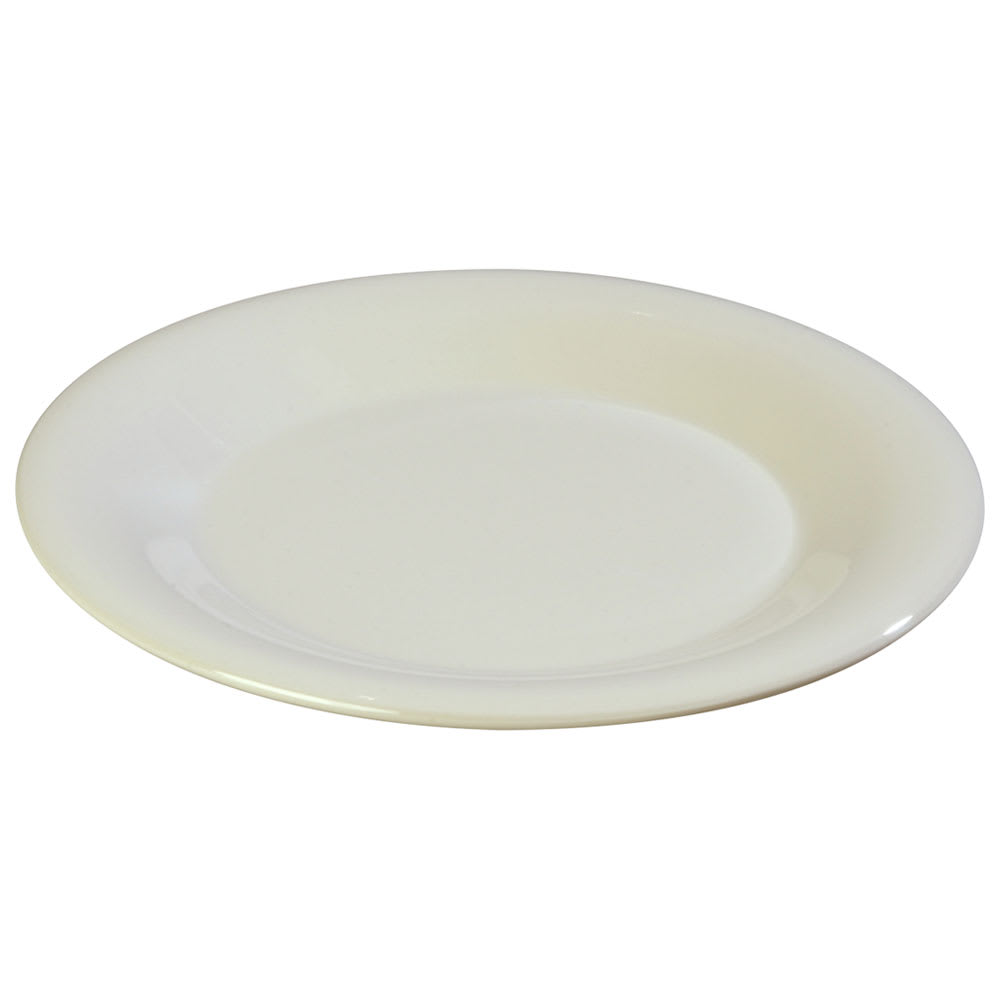 028-3301842 6 1/2" Round Melamine Pie Plate, Bone