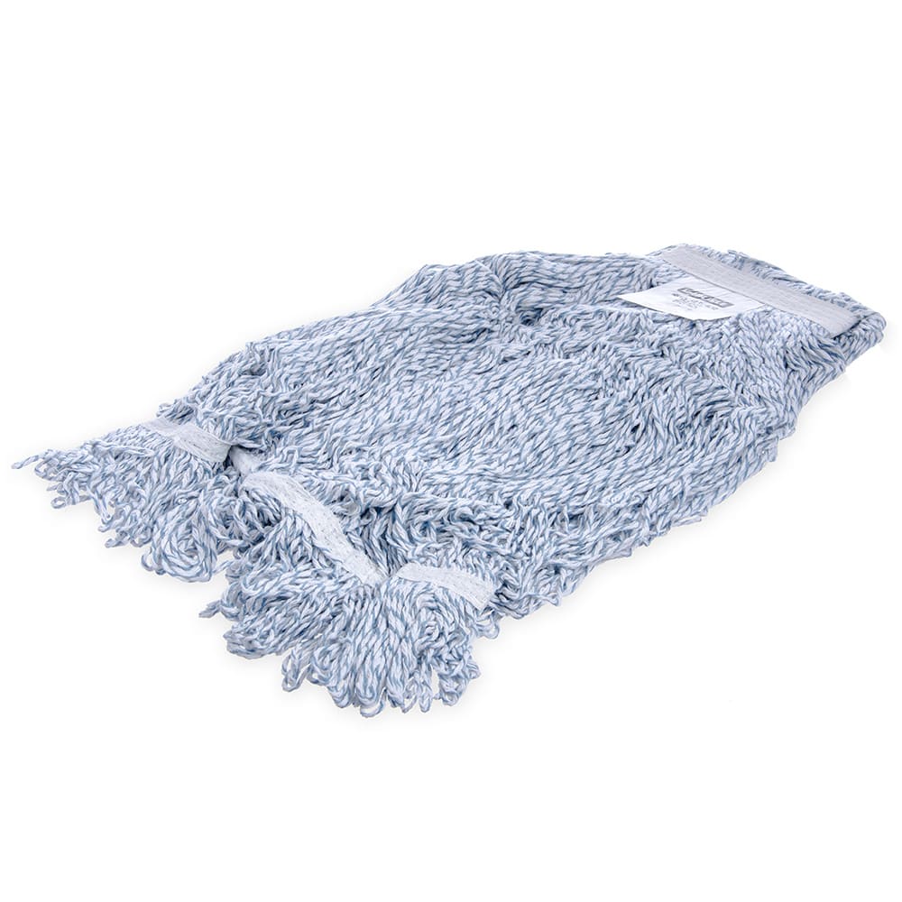 028-369674B14 Large Finishing Mop Head - 4 Ply Rayon/Cotton, Blue/White