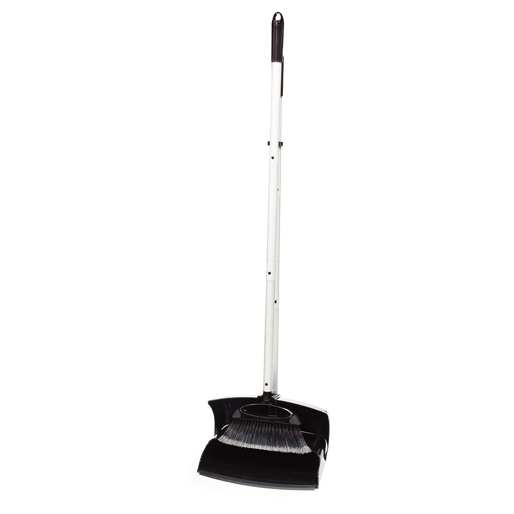 028-36141603 Lobby Dust Pan Combo - Metal Handle, Black