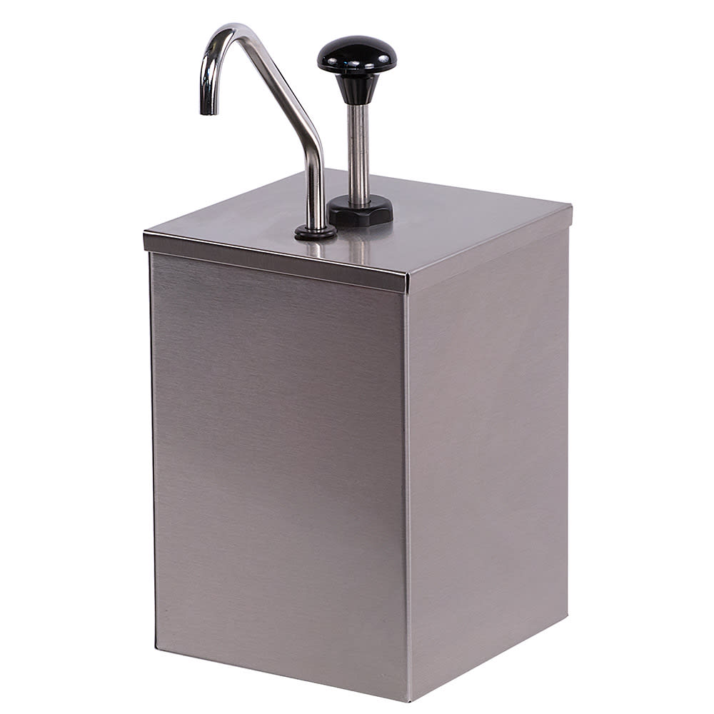 028-386010 Pump Style Condiment Dispenser w/ (1) Pump, (1 1/4) oz Stroke, Stainless