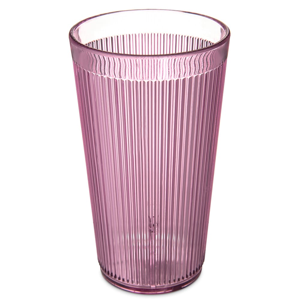 028-401655 16 oz Rose Ribbed Plastic Tumbler