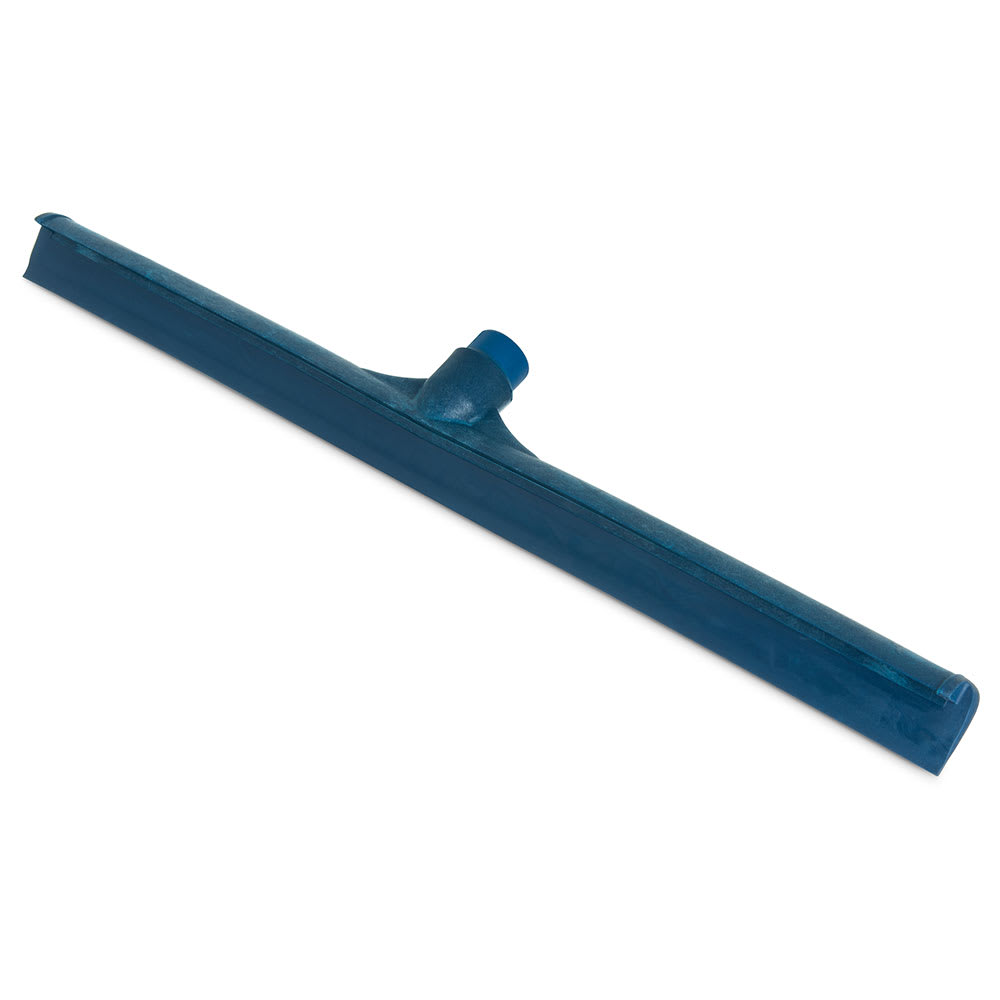 028-3656814 24" Floor Squeegee Head - Straight, Foam Rubber Blade, Blue