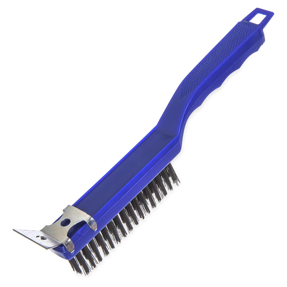 028-4067100 11 1/2" Scratch Brush - End-Scraper, Carbon Steel/Plastic