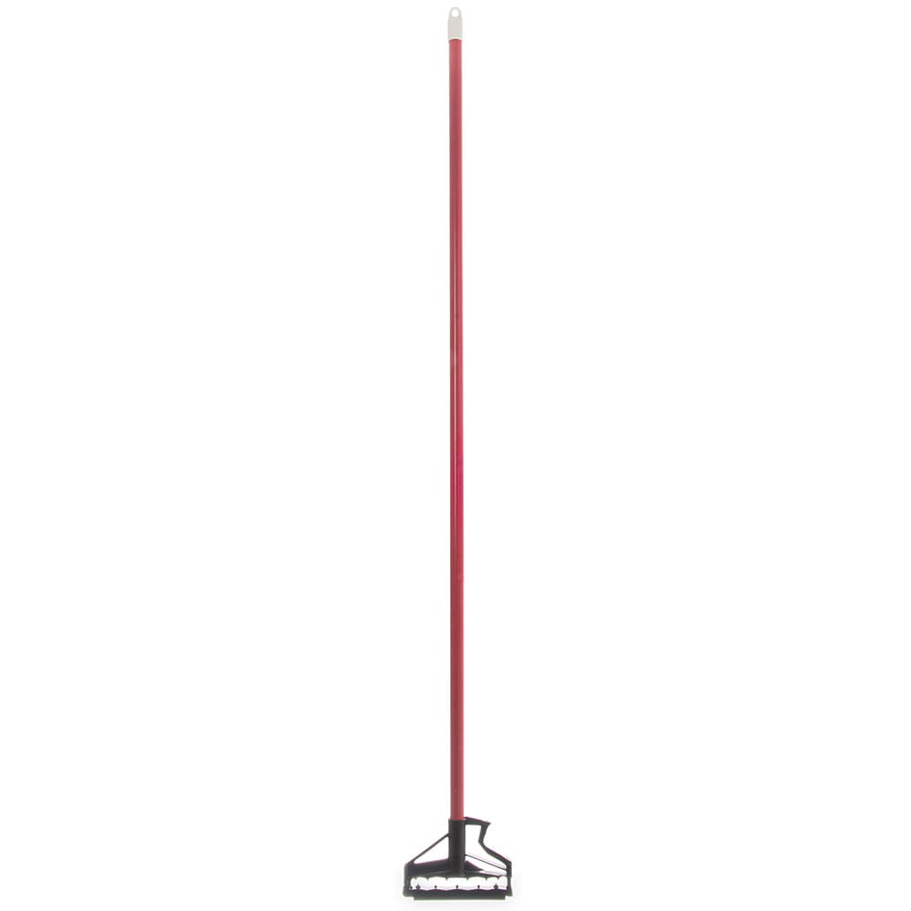 028-4166405 60" Quik-Release™ Mop Handle w/ Plastic Head, Fiberglass, Red