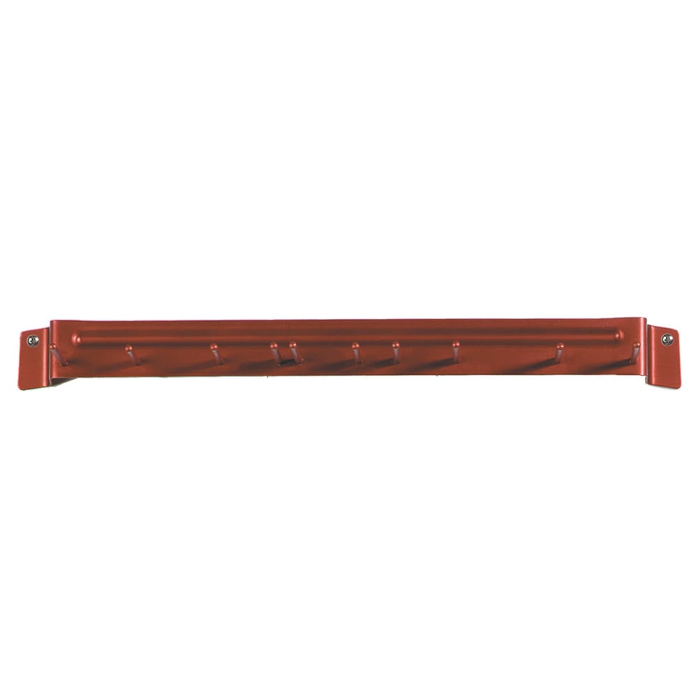 028-4073505 17" Brush Rack - Wall Mount, Aluminum, Red