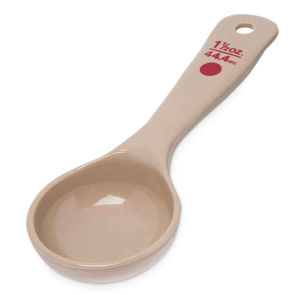 028-432206 1 1/2 oz Solid Portion Server w/ Short Handle, Polycarbonate, Beige