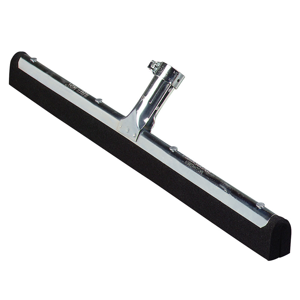028-366318 Flo-Pac Floor Squeegee, 18 in, Straight Plated, Black Double Foam