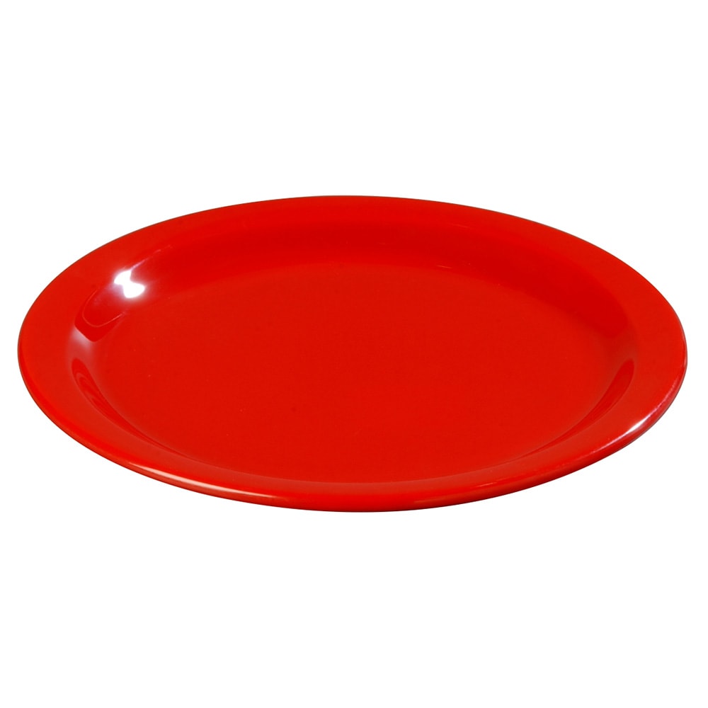 028-4350105 9" Round Melamine Dinner Plate, Red