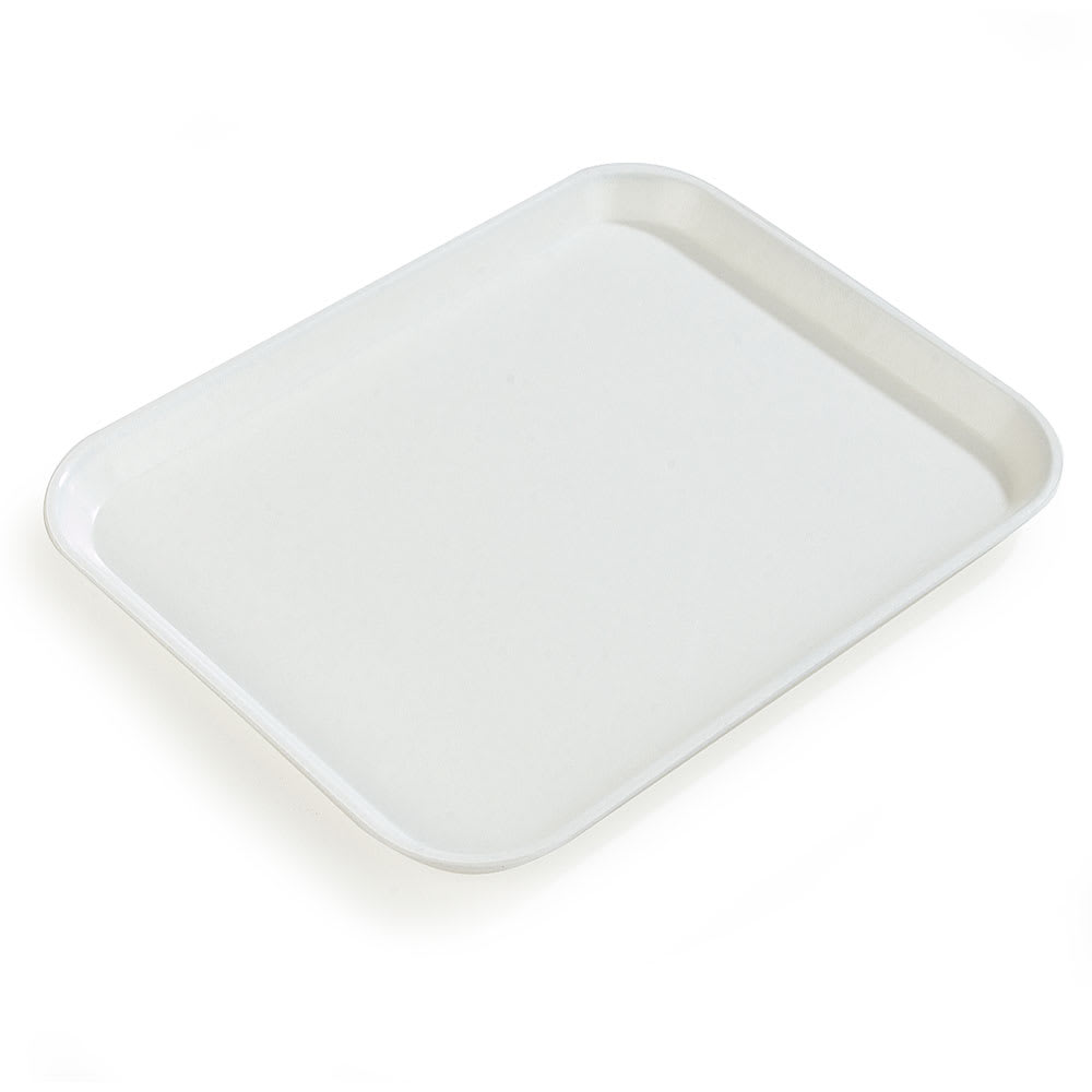 028-2015FG001 Fiberglass Cafeteria Tray - 20 1/4"L x 15"W, Bone White
