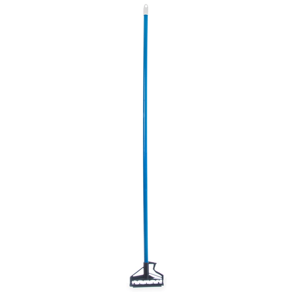 028-4166414 60" Quik-Release™ Mop Handle w/ Plastic Head, Fiberglass, Blue