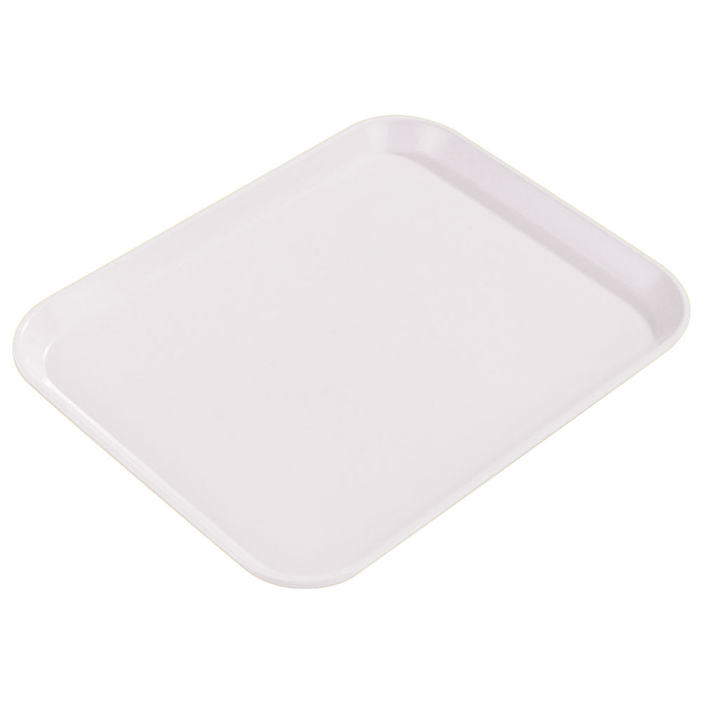 028-1814FG001 Fiberglass Cafeteria Tray - 18"L x 14"W, Bone White