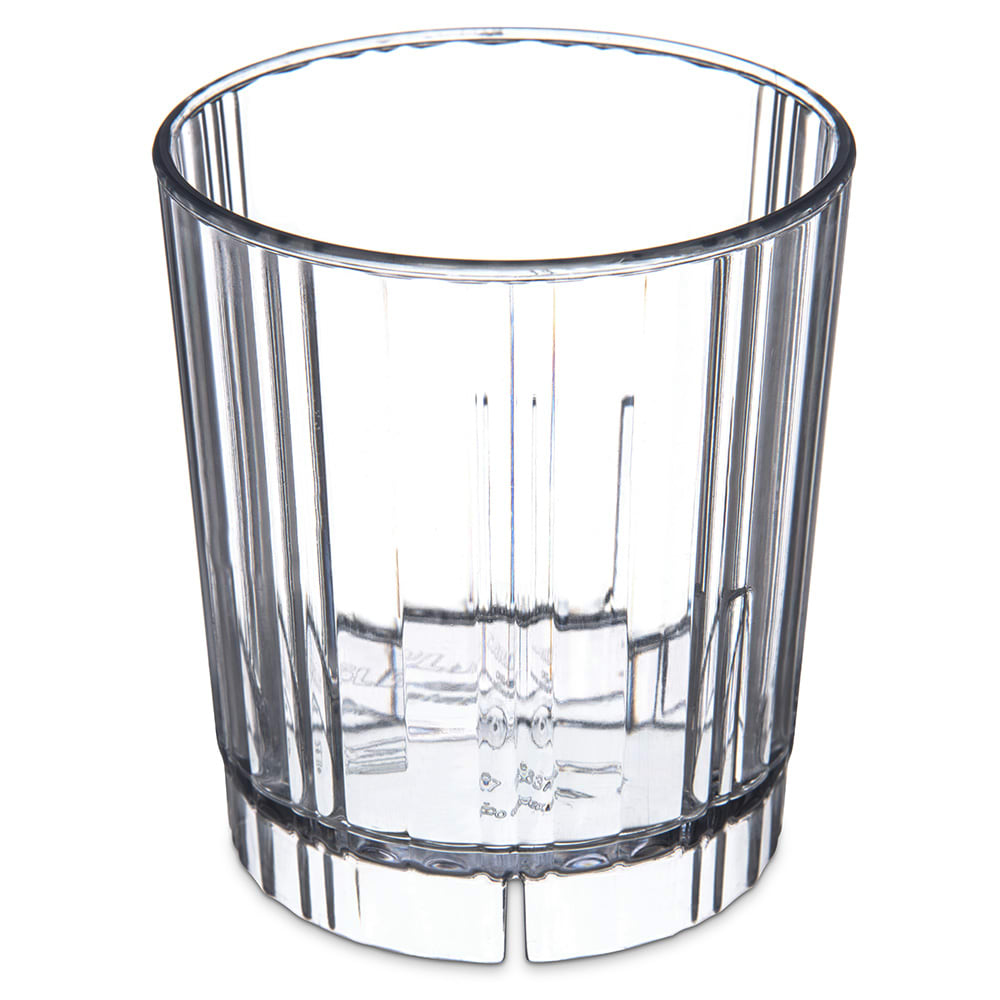 028-4363707 12 oz Clear Fluted Plastic Tumbler