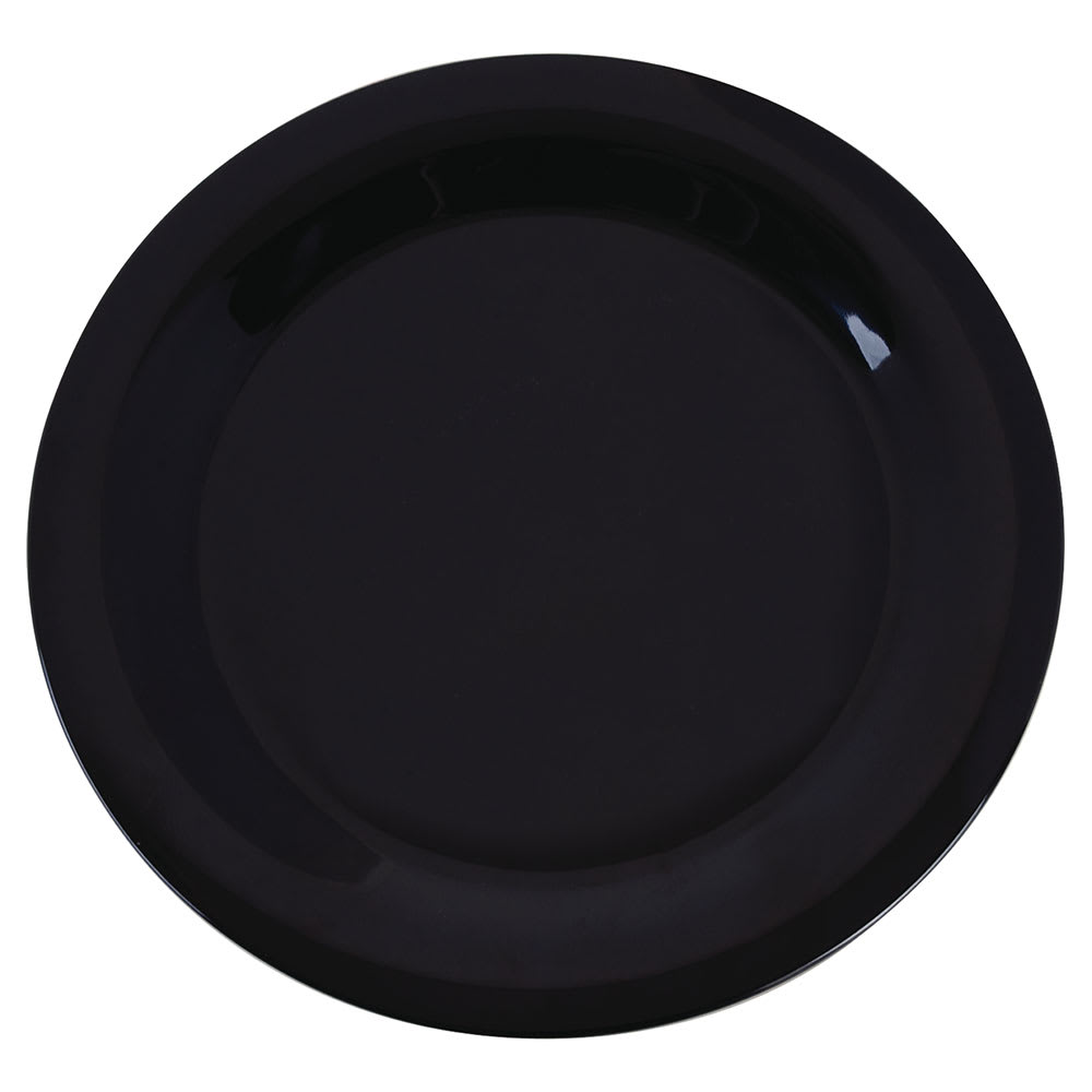 028-3300203 10 1/2" Round Melamine Dinner Plate, Black