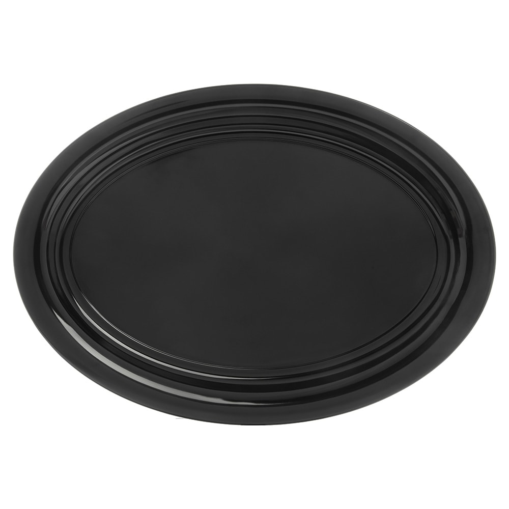 028-4384003 Melamine Catering Platter - 21" x 15", Black