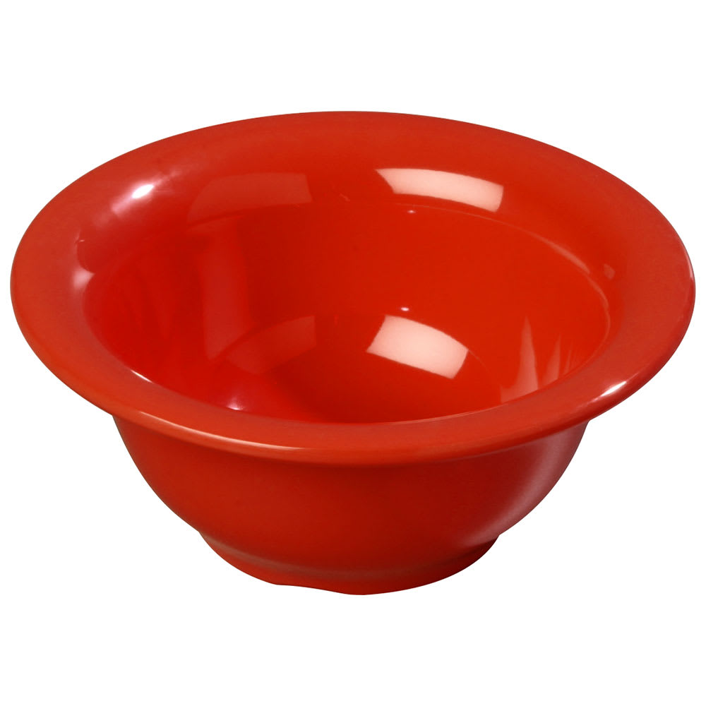 028-3303805 10 oz Round Melamine Nappie Bowl, Red