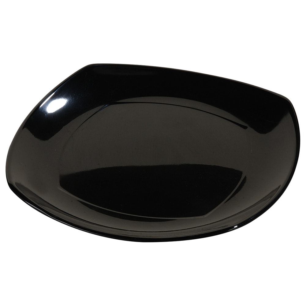 028-4330803 7 3/4" Square Melamine Dinner Plate, Black