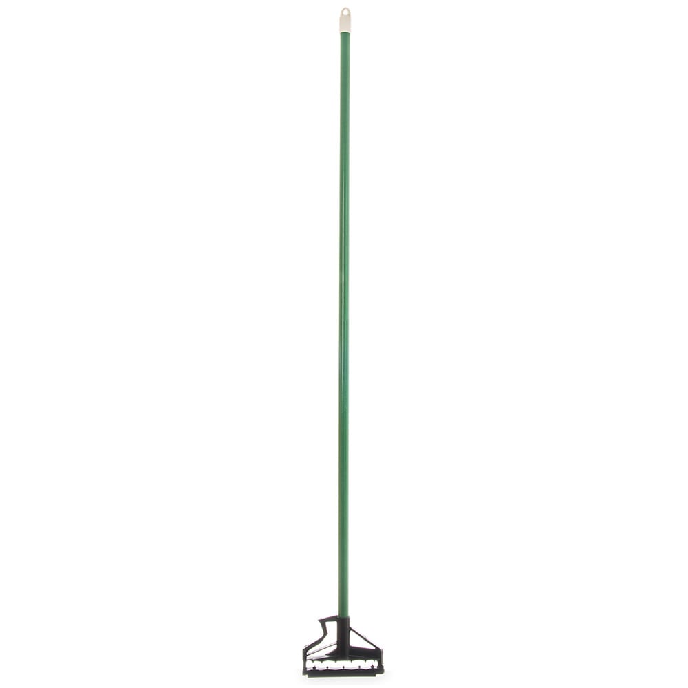 028-4166409 60" Quik-Release™ Mop Handle w/ Plastic Head, Fiberglass, Green