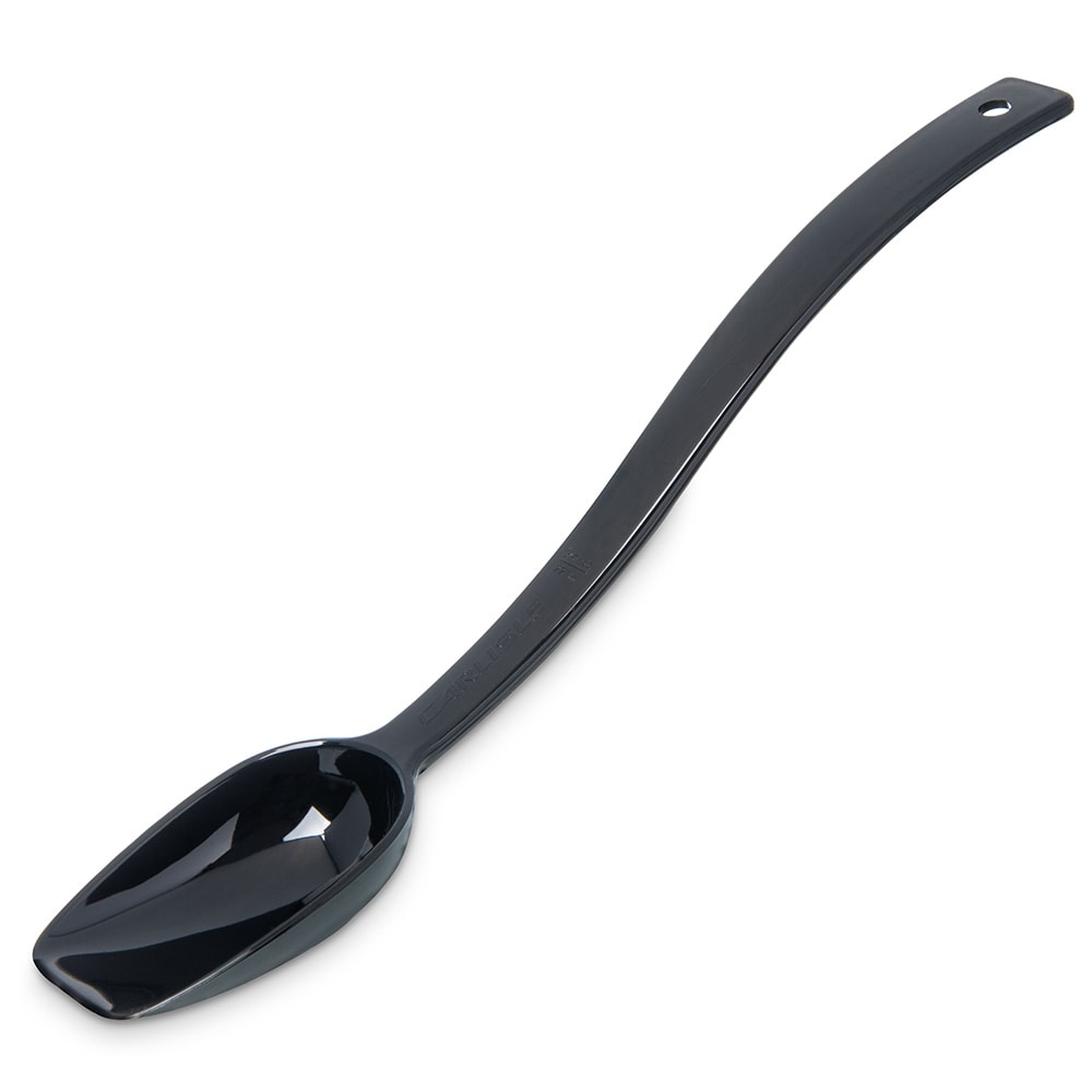 028-4470BK 10"L Solid Salad/Buffet Spoon w/ 3/4 oz Capacity, Plastic, Black