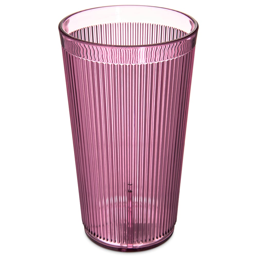028-402055 20 oz Rose Ribbed Plastic Tumbler