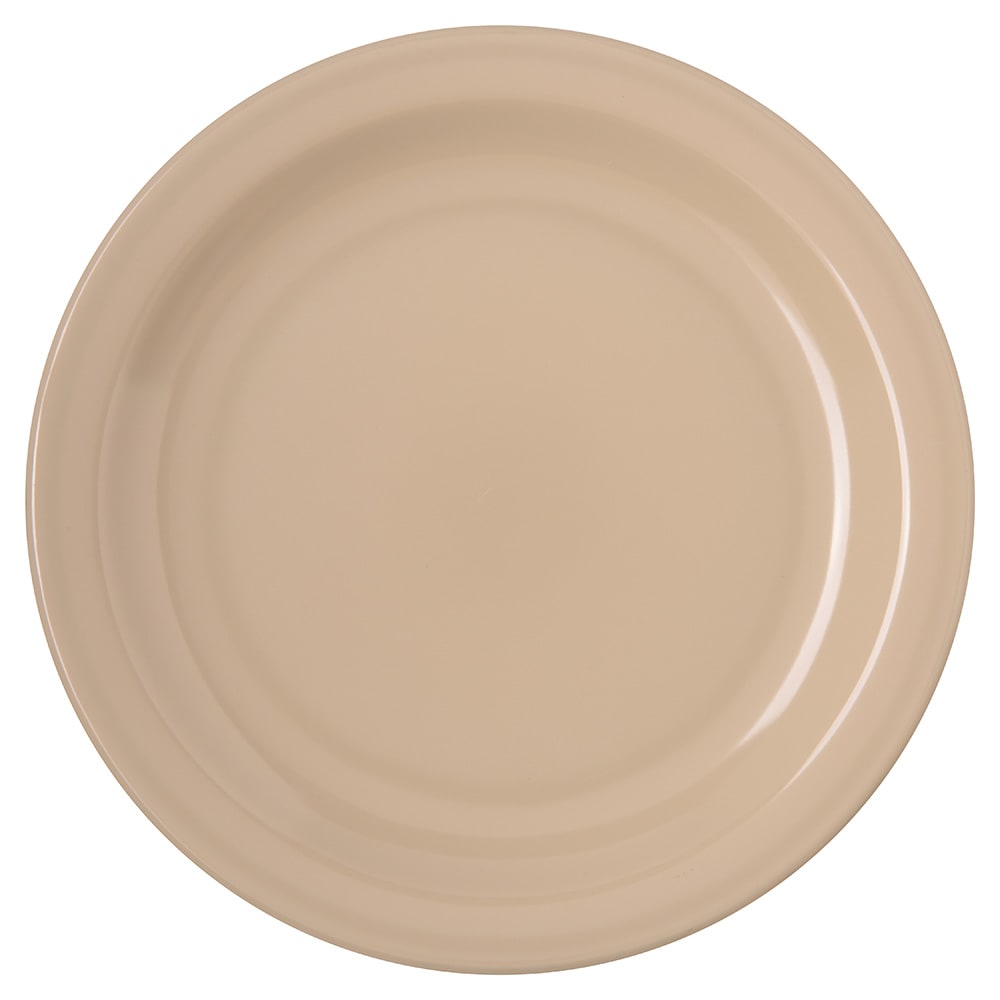 028-4350325 7 1/4" Round Melamine Salad Plate, Tan