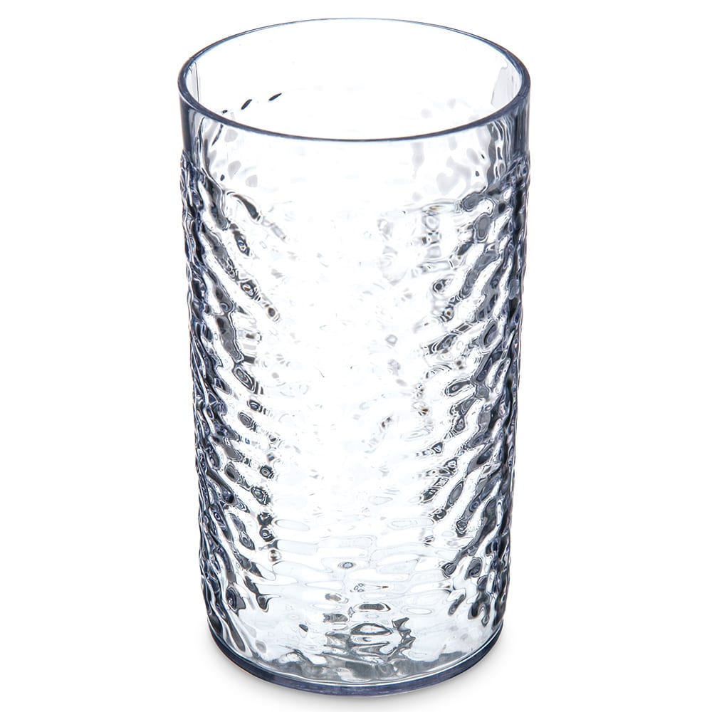 028-5517C 16 oz Clear Pebbled Plastic Tumbler