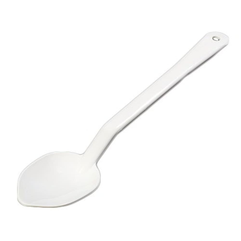 028-4420W Polycarbonate Serving Spoon, 13 in, Solid, White, NSF