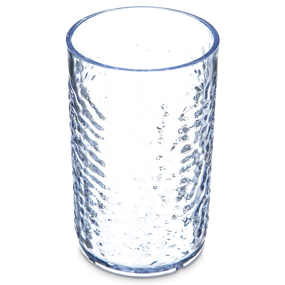 028-5509C 9 1/2 oz Clear Pebbled Plastic Tumbler