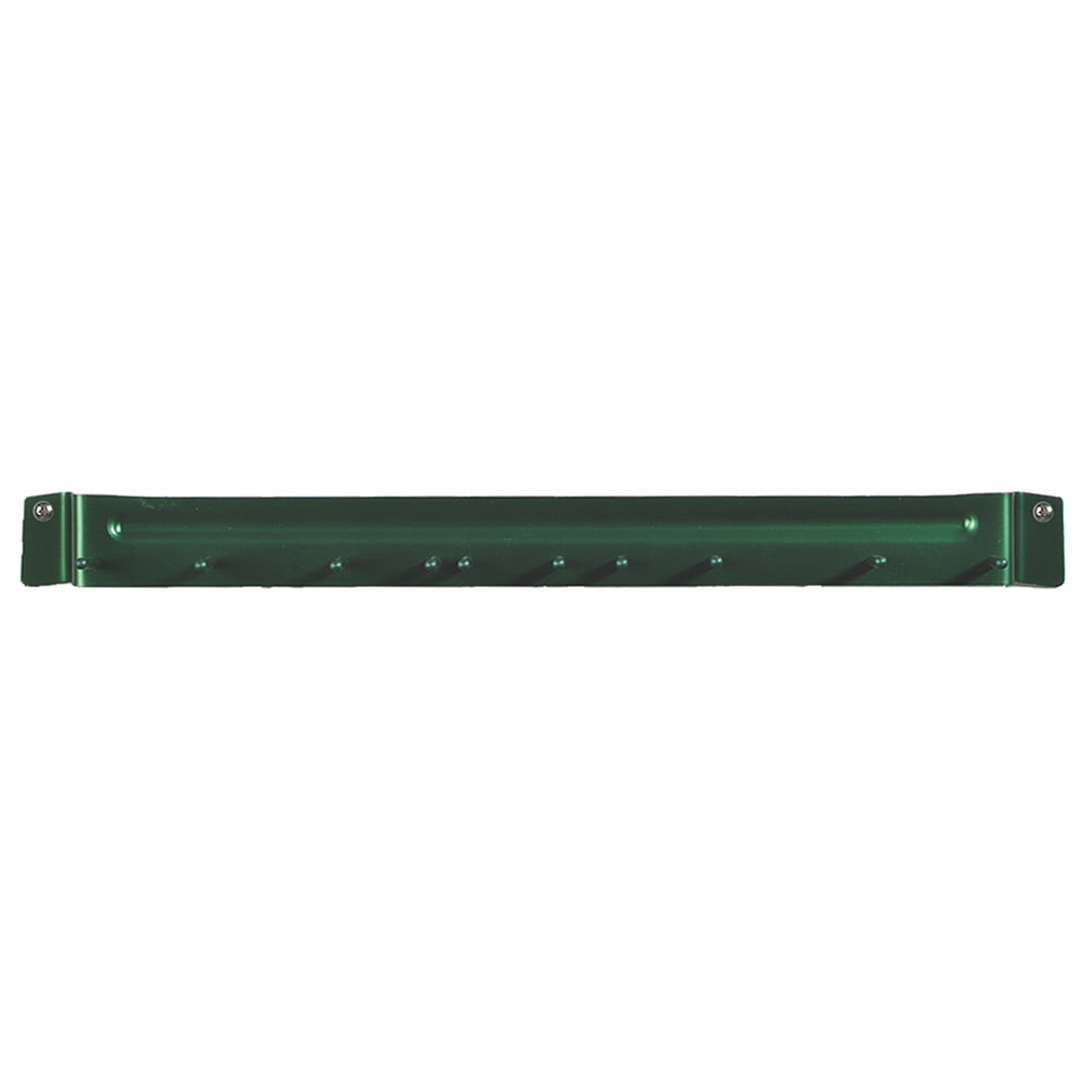 028-4073509 17" Brush Rack - Wall Mount, Aluminum, Green