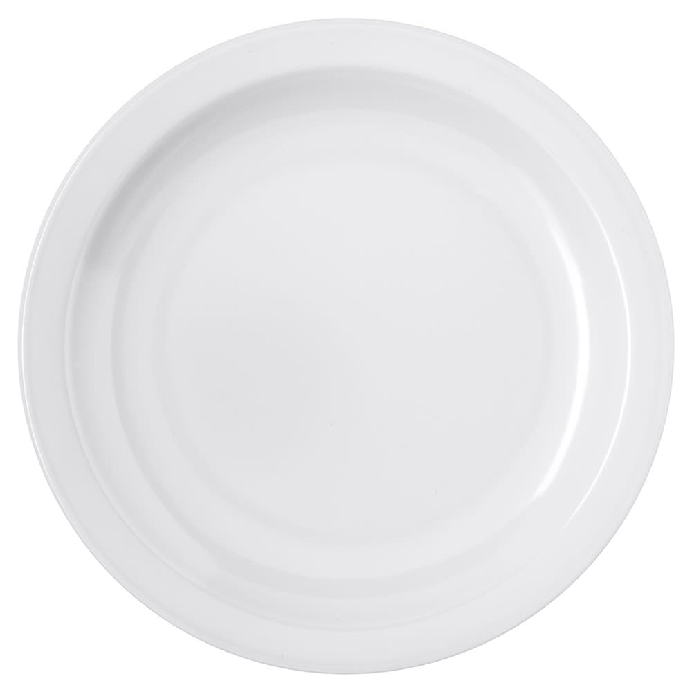 028-4350402 6 1/2" Round Melamine Pie Plate, White