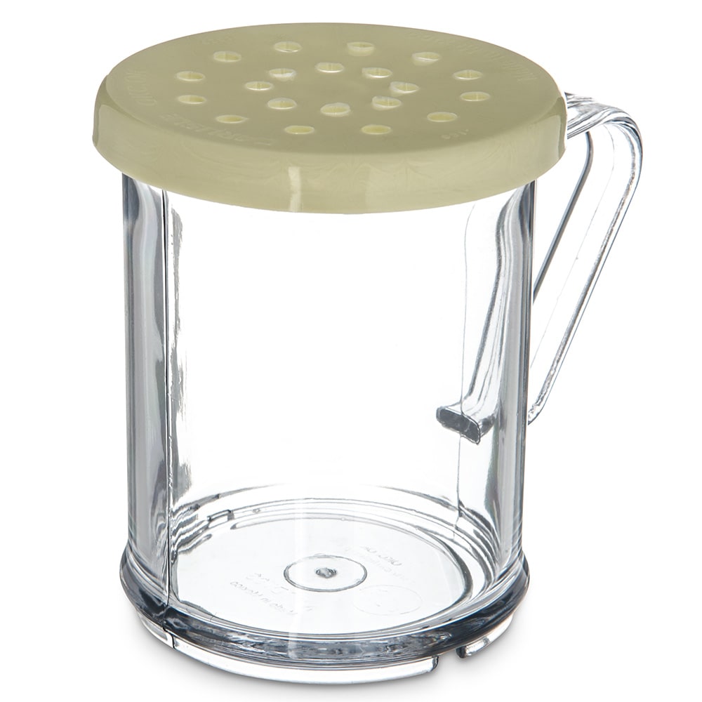 028-4260 8 oz Cheese Dredge w/ Handle & Yellow Lid, Polycarbonate