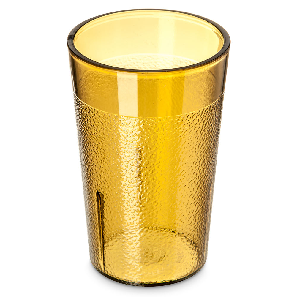 028-5501A 5 oz Amber Textured Plastic Tumbler