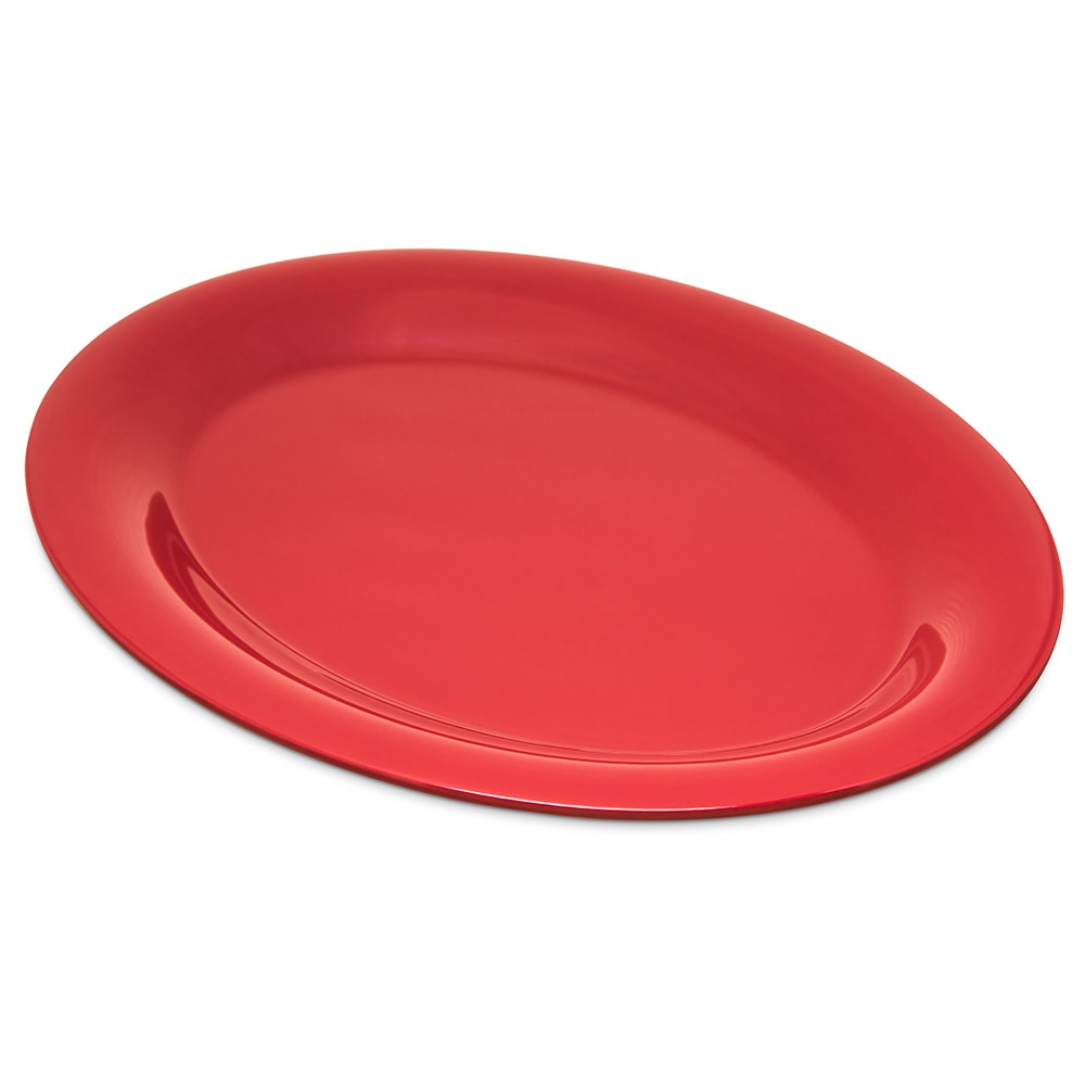 028-4308258 Melamine Platter - 12" x 9 1/4", Roma Red