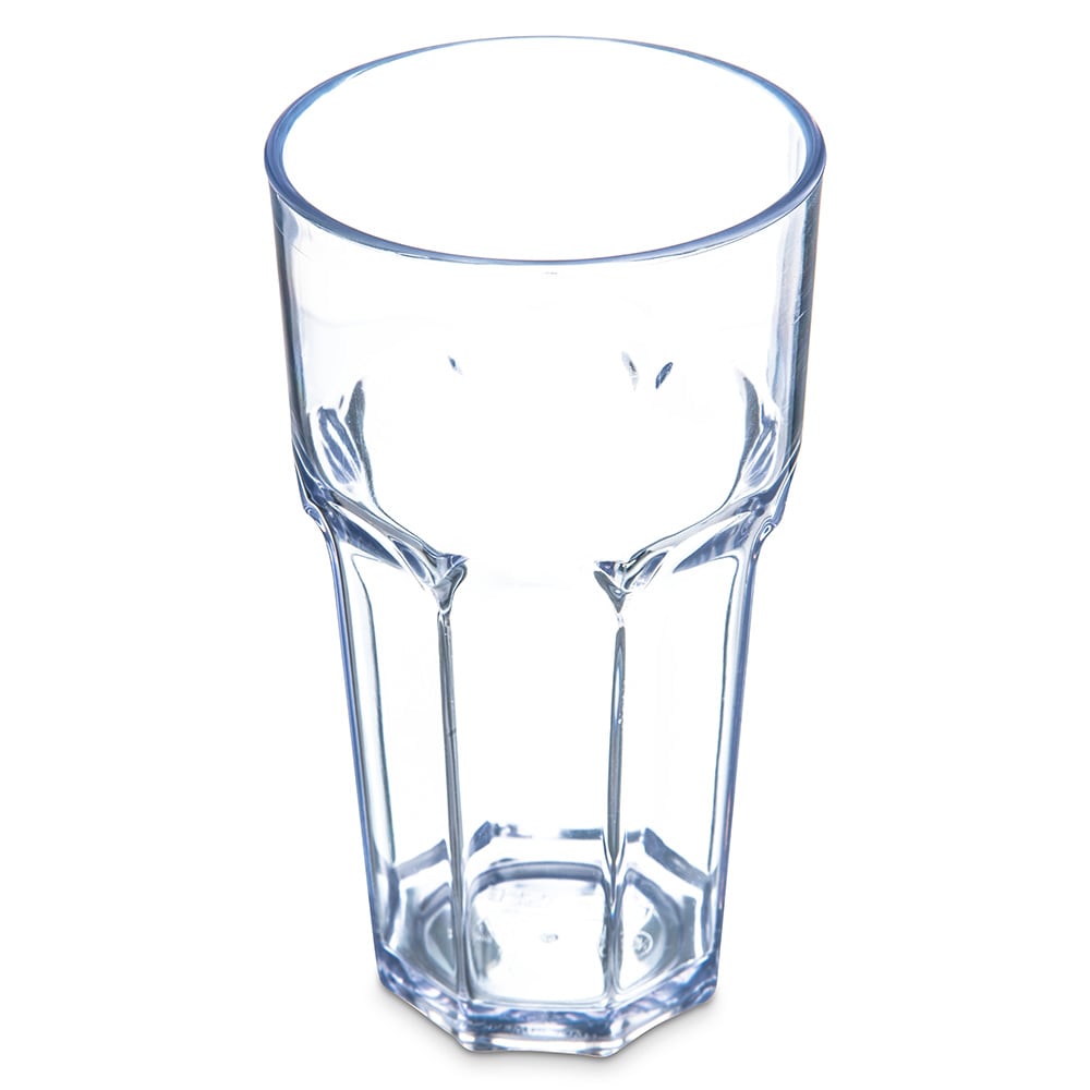 028-582207 22 oz Clear Faceted Plastic Tumbler
