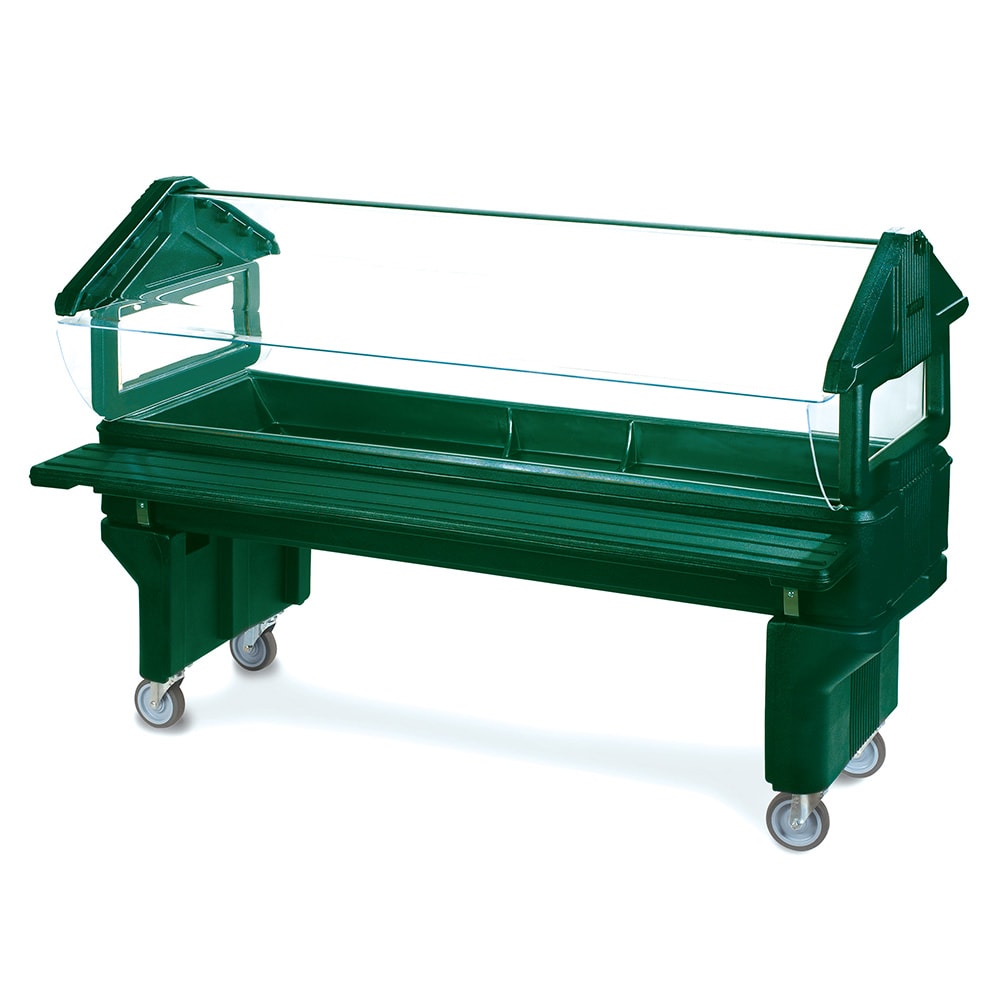 028-660808 65 1/4" SixStar™ Cold Food Bar - (5) Pan Capacity, Floor Model, Forest Green