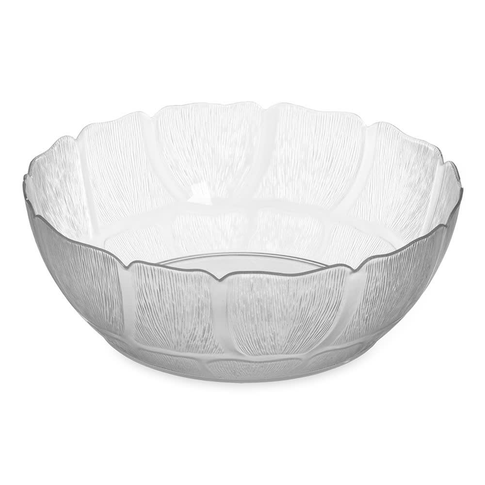 028-6914C 5 7/10 qt Round Plastic Serving Bowl, Clear