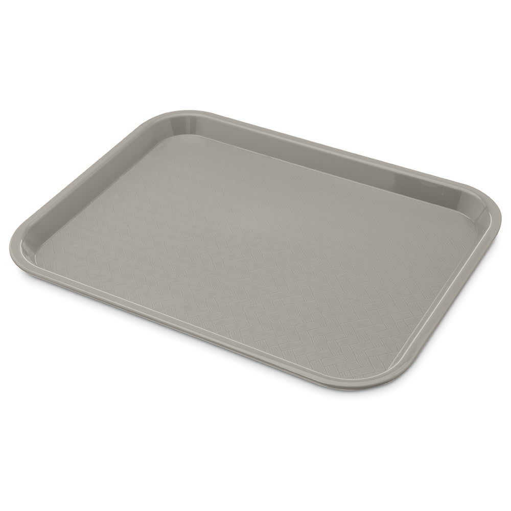 028-CT1014GY Plastic Cafeteria Tray - 13 4/5"L x 10 3/4"W, Gray