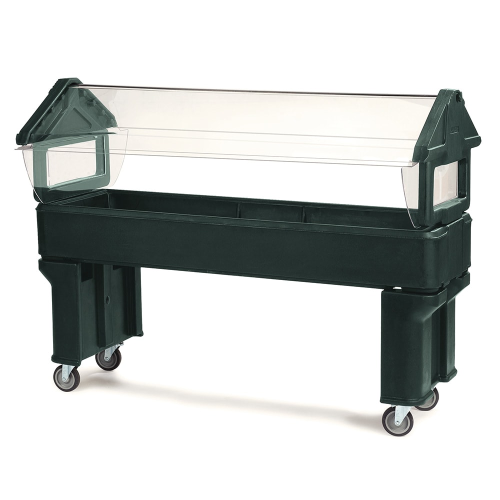 028-660608 65 1/4" SixStar™ Cold Food Bar - (5) Pan Capacity, Floor Model, Forest Green