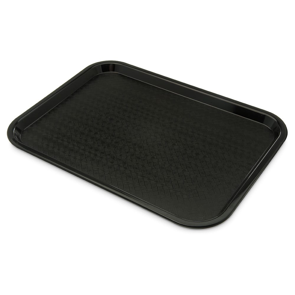 028-CT1216BK Plastic Cafeteria Tray - 16 3/10" L x 12"W, Black