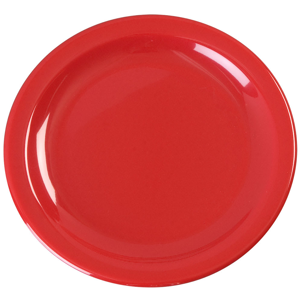 028-KL20405 6 1/2" Round Melamine Pie Plate, Red