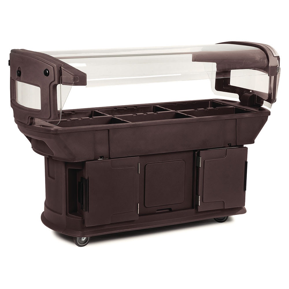028-771101 74 1/4" Maximizer™ Cold Food Bar - (6) Pan Capacity, Floor Model, Brown