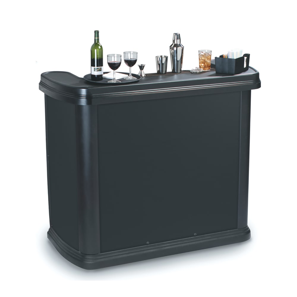028-755003 56" Maximizer Portable Bar - 15 gal Ice Bin, Polyethylene, Black