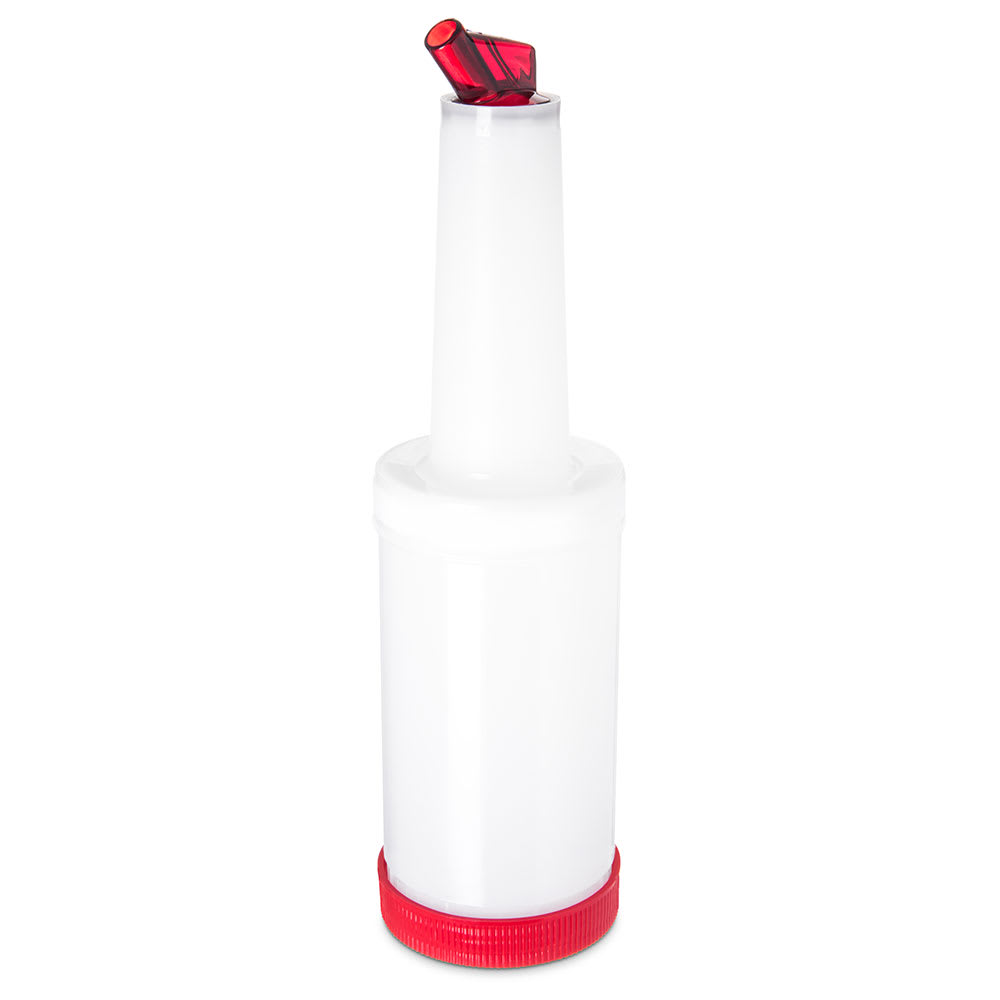 028-PS601N05 32 oz Store 'N Pour Quart Complete - Polyethylene, Red