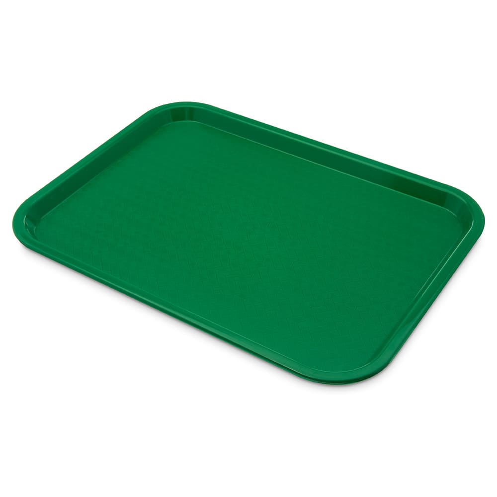 028-CT1216GR Plastic Cafeteria Tray - 16 3/10" L x 12"W, Green