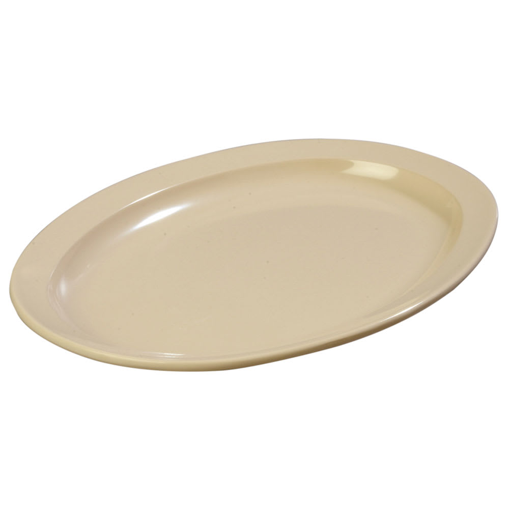 028-KL12625 13-1/2" x 9-3/4" Oval Kingline Platter - Melamine, Tan